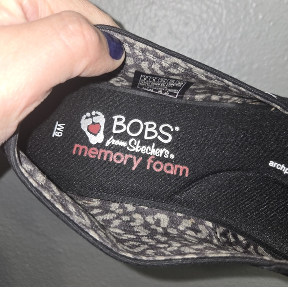 Sketchers Peace & Love Black Bobs Memory Foam Size 9 - Picture 8 of 13